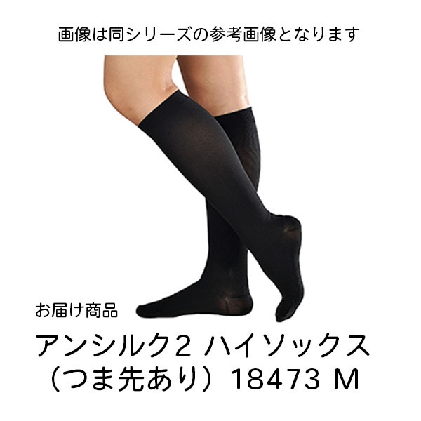 アンシルク2ハイソックス　M　ブラック　1:1足/箱_1足