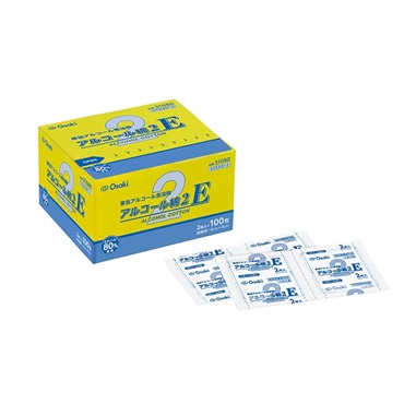 アルコール綿2-E　2枚入×100包　_1箱