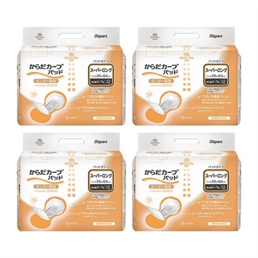 オンリーワンケア　からだカーブパッドスーパーロング　32枚×4袋　_1ケース