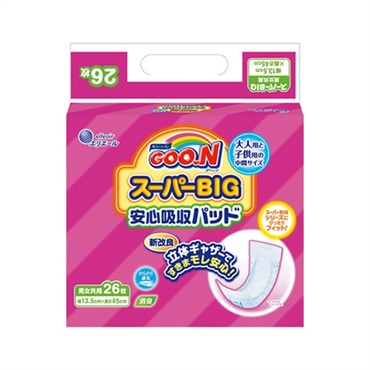 グーン　スーパーBIG安心吸収パッド　26枚入　_1袋