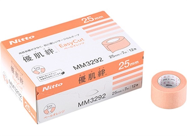 優肌絆EasyCutベールオレンジ25mm×7m 12巻入　_1箱