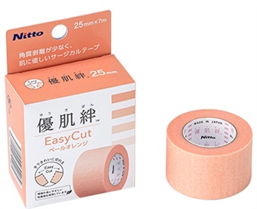 優肌絆EasyCutぺールオレンジ個包装25mm×7m　_1巻