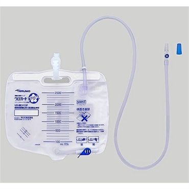 ウロガードプラス新鮮尿採取口・ 逆流防止弁付UD-BE3112P　2500ml　5枚入　_1箱