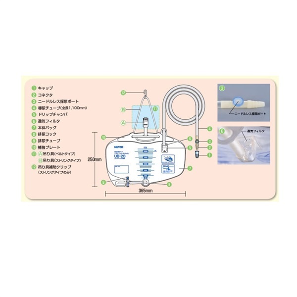 ユローズバッグUB-20PCベルト2000ml 5枚入 /1箱 | 光洋メディカルスマイル